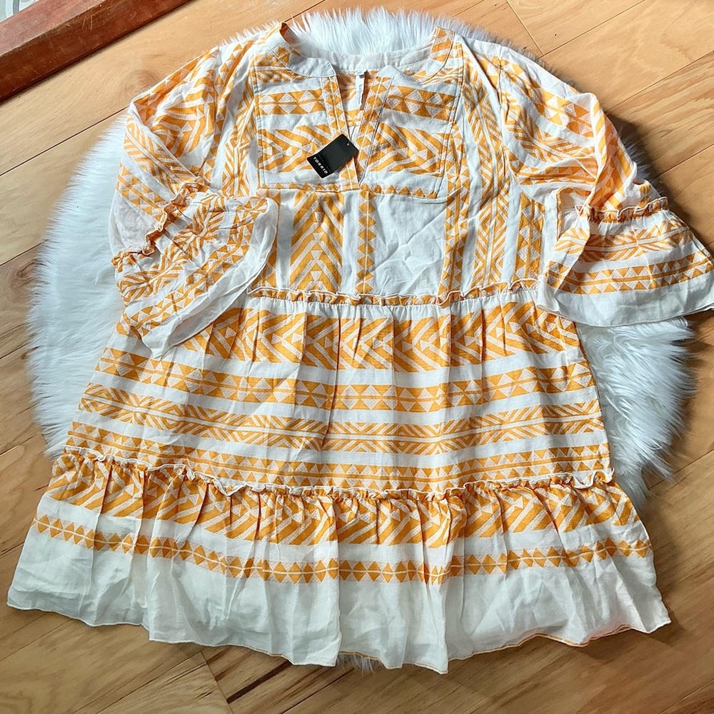 NWT Torrid Belle Isle Mini Tunic Geometric Print Dress Size 1X